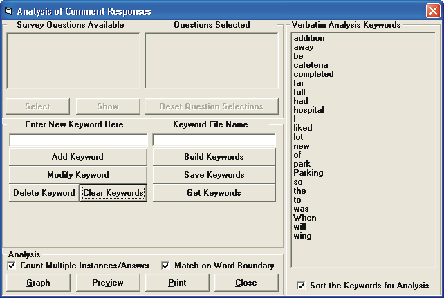 Picture of Survey Analyzer - Verbatim Analysis