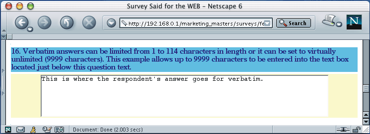 Picture of HTML Verbatim