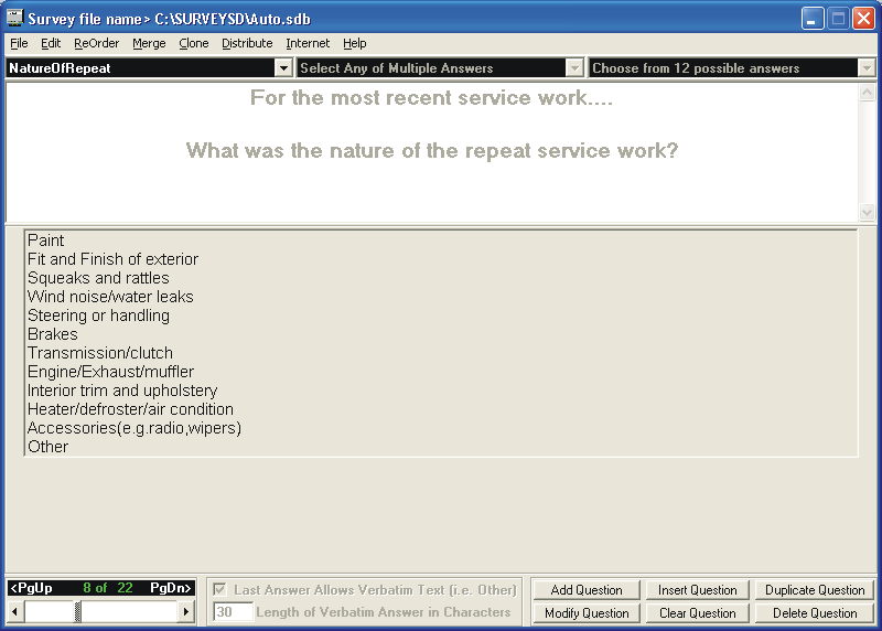 Picture of Survey Creator Multiple Choice