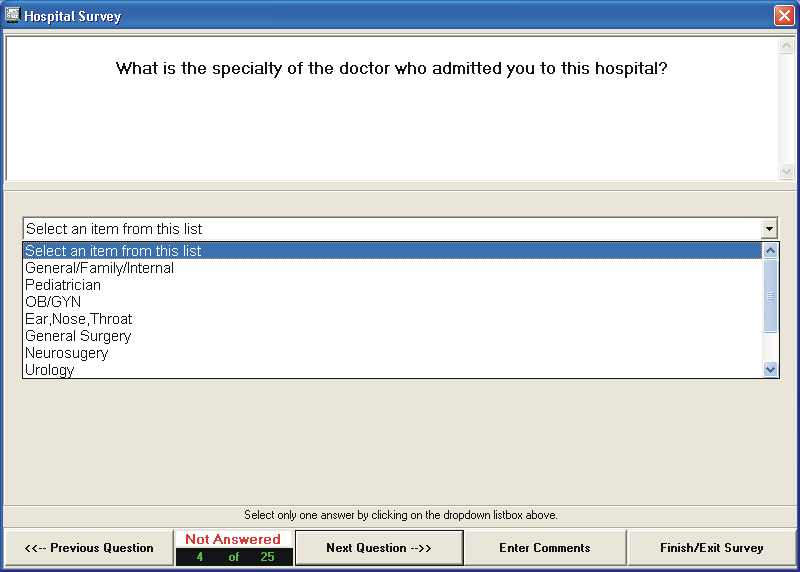 Picture of Survey Respondent Single Choice
