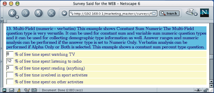 Picture of HTML Constant Sum