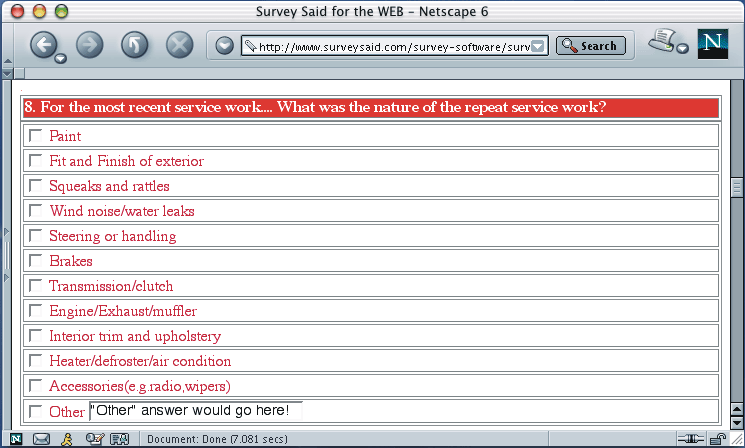 Picture of HTML Multiple Choice