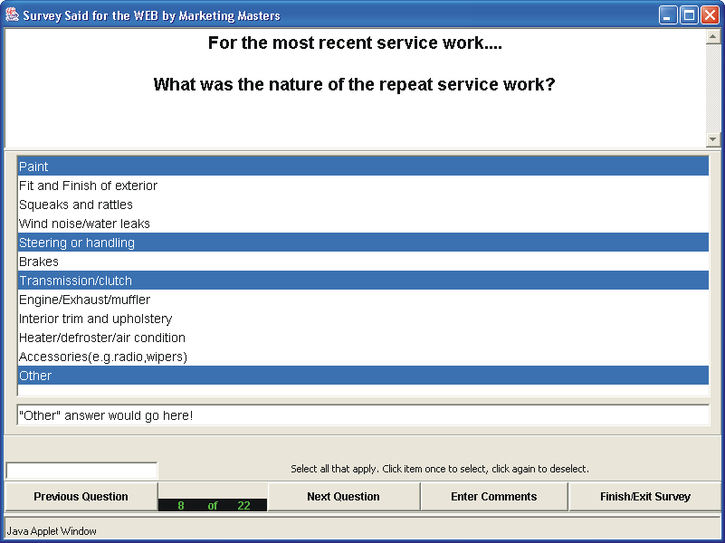Picture of Java 1.1 Multiple Choice