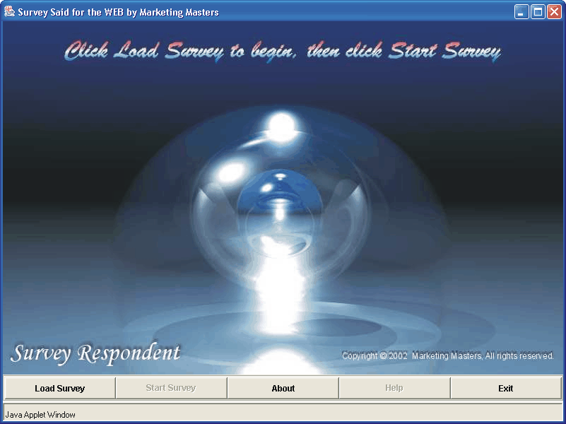Picture of Java 1.1 Opening Screen