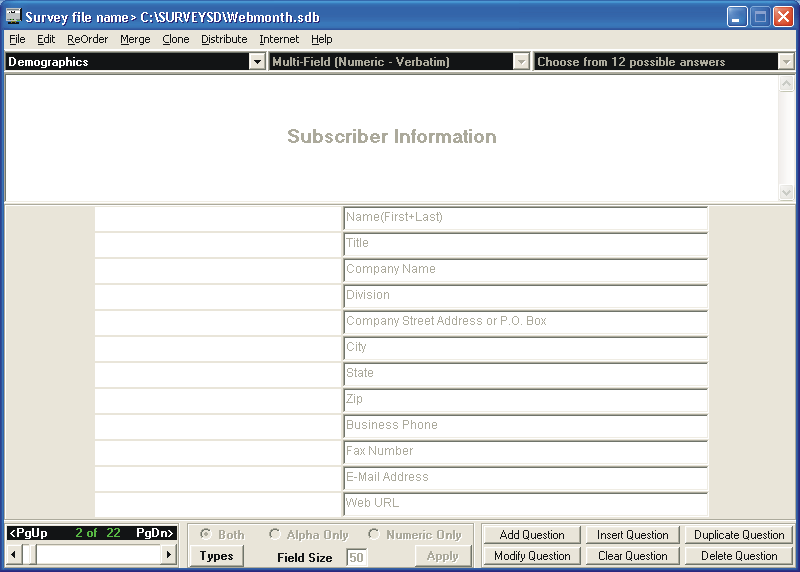 Picture of Survey Creator Demographics