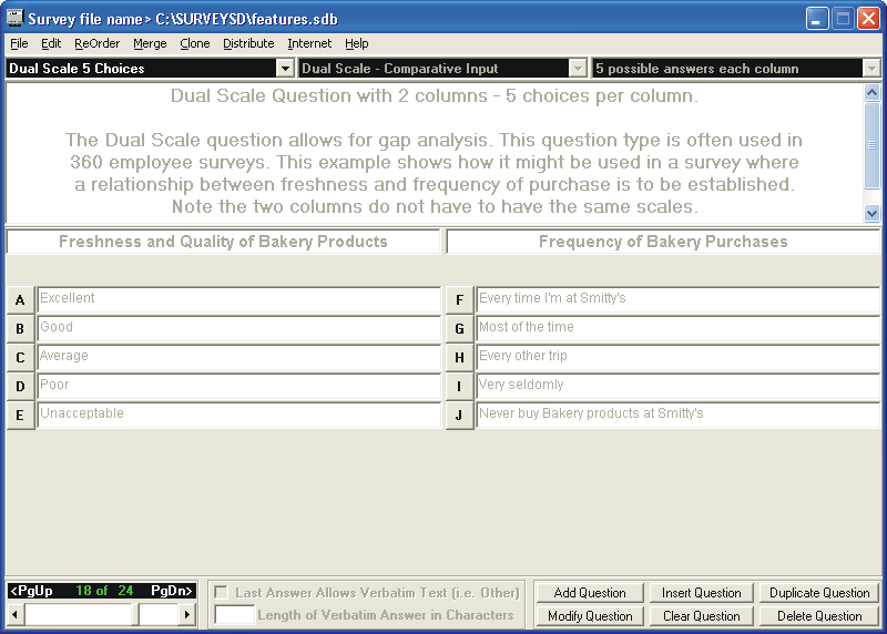 Picture of Survey Creator Dual Scale