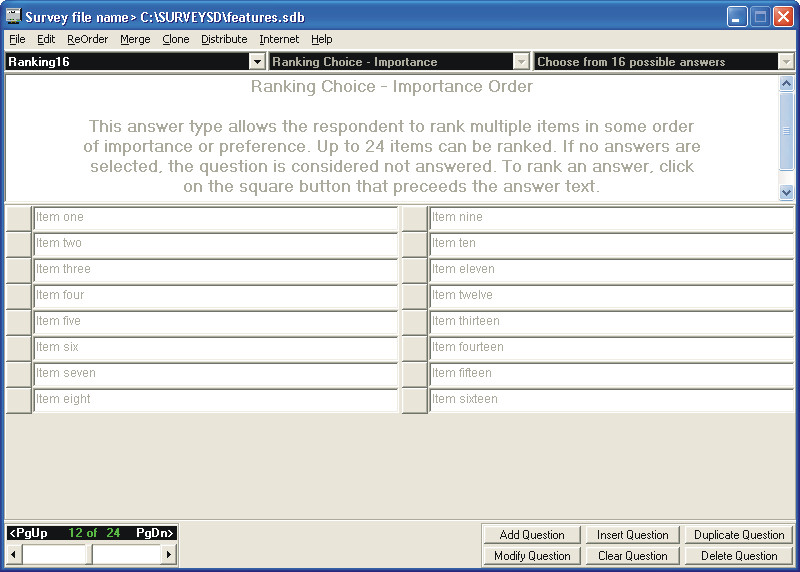 Picture of Survey Creator Ranking Choice