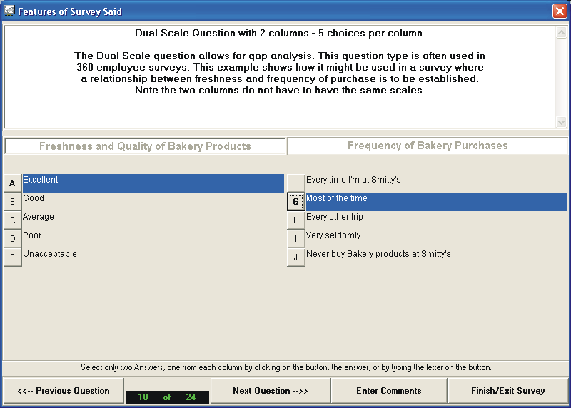 Picture of Survey Respondent Dual Scale