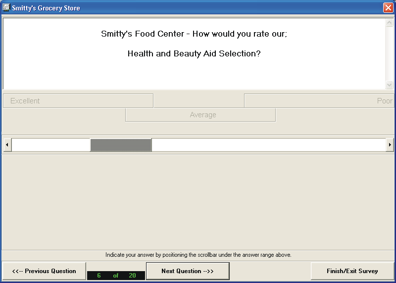 Picture of Survey Respondent Scroll Bar