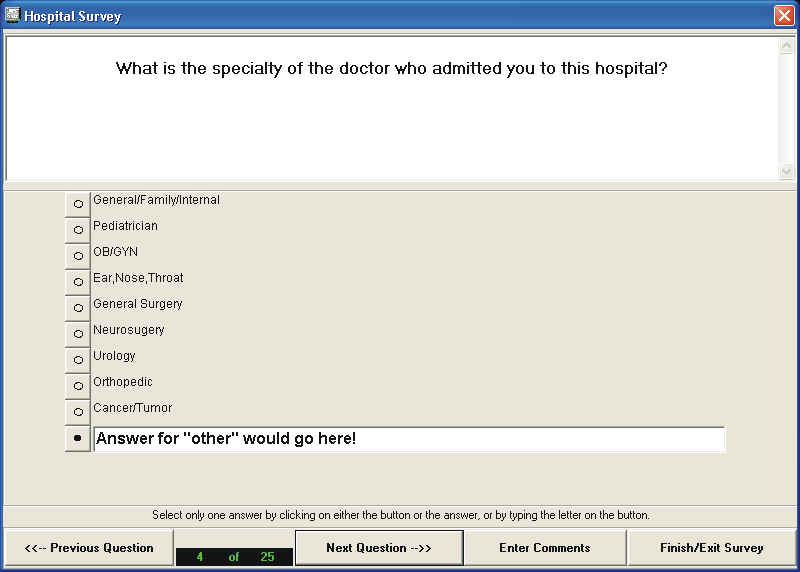 Picture of Survey Respondent Single Choice